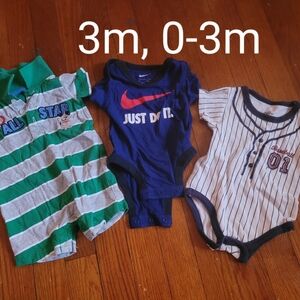 Nike and All Star Baby Onesies Set